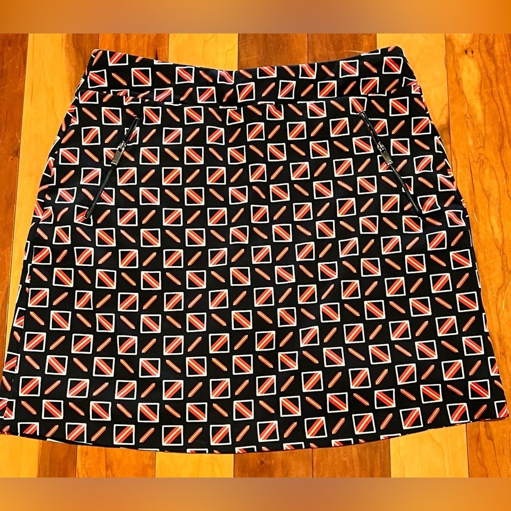 Tail Black Active Skirt Geometric Print Small Pickleball Tennis Golf Red Black